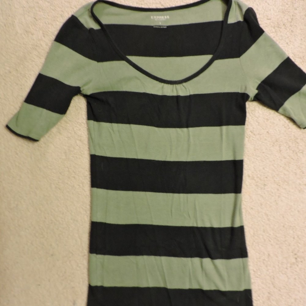 Olive and Black Express Tee